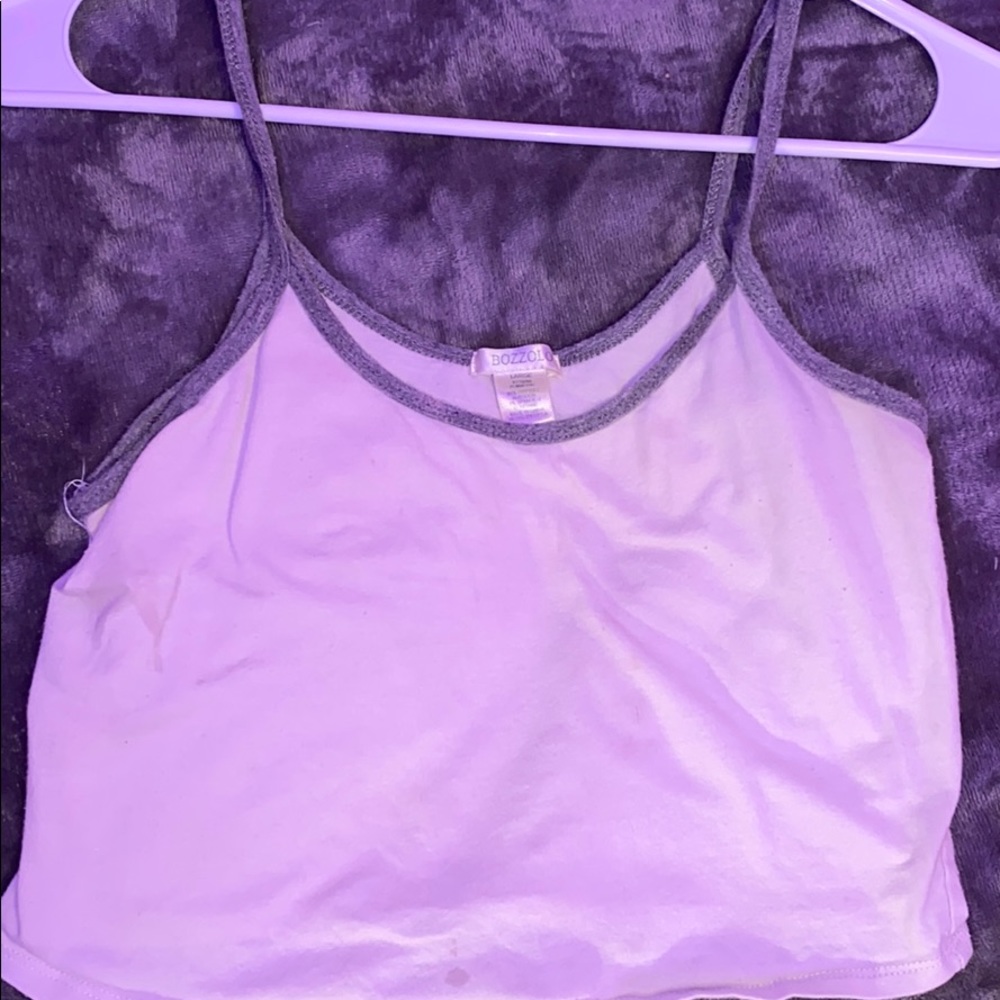 Plain white crop top tank